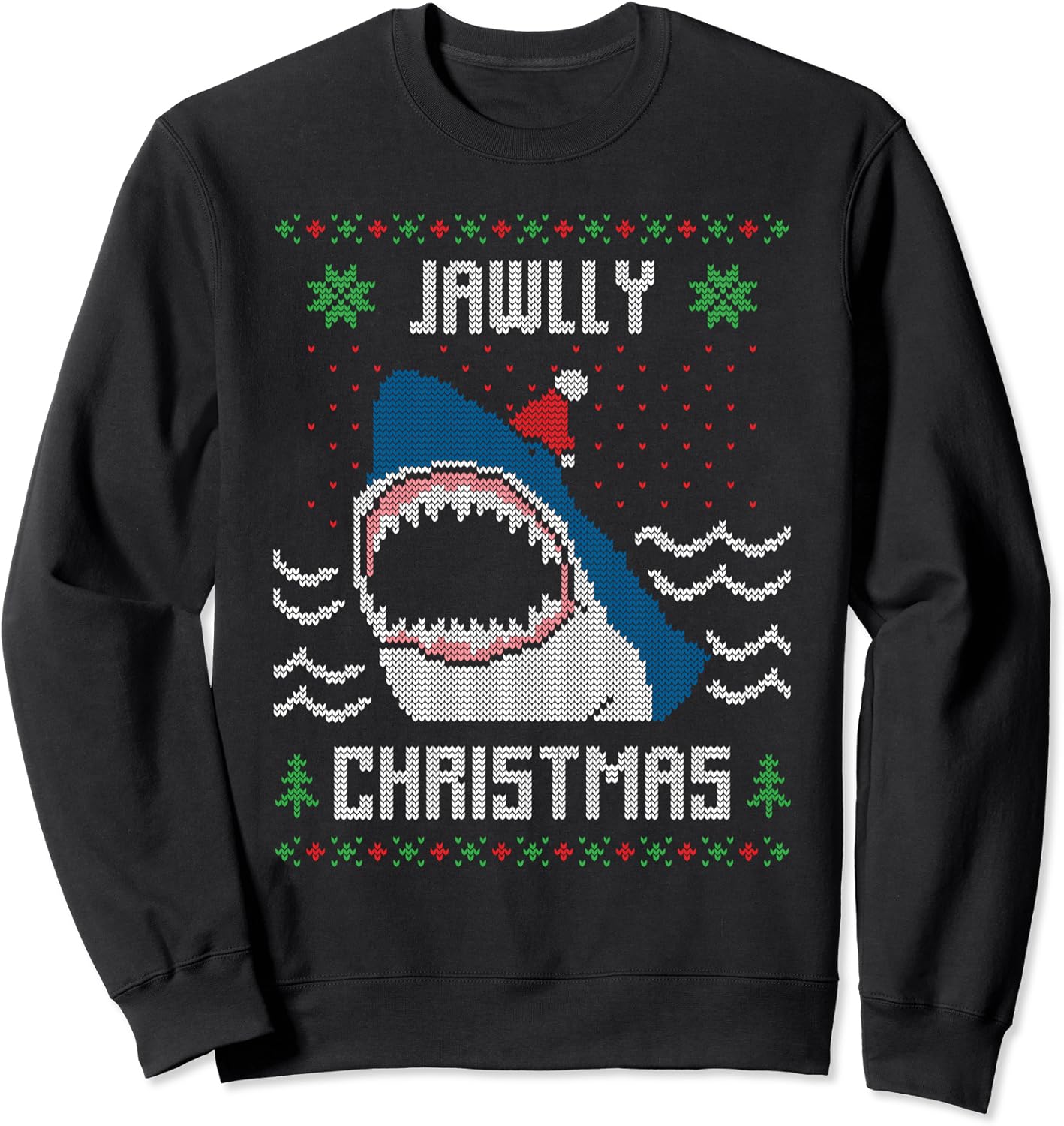 Shark Ugly Christmas Holiday Sweatshirt Clothing